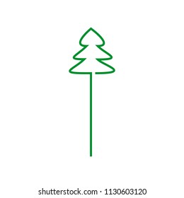 simple tree painted in a minimalistic style vector art