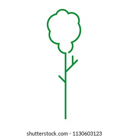 simple tree painted in a minimalistic style vector art