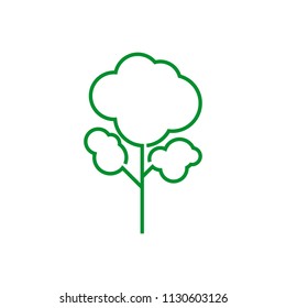 simple tree painted in a minimalistic style vector art