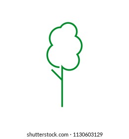 simple tree painted in a minimalistic style vector art