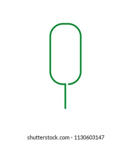 simple tree painted in a minimalistic style vector art