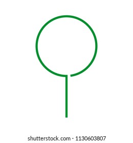 simple tree painted in a minimalistic style vector art