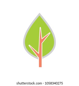 simple tree symbol icon vector