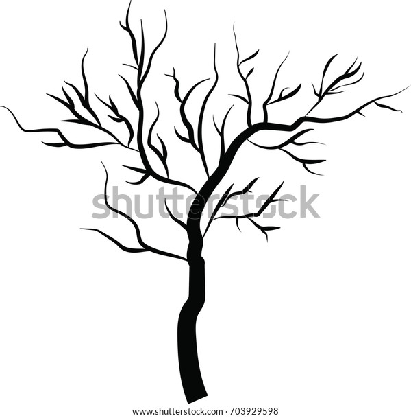 Simple Tree Symbol Isolated On White Stock Vector (Royalty Free ...