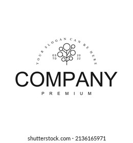 simple tree tech vector logo
