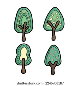 Simple Tree Vector 4 sets