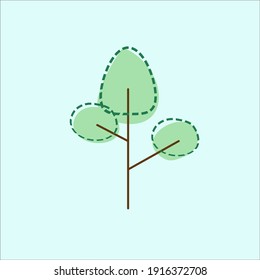 
simple tree vector. tree icon. tree illustration for children