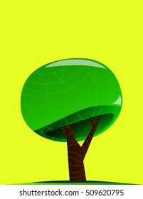 simple tree vector illustration design