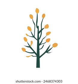 Simple tree vector illustration, isolated on white background