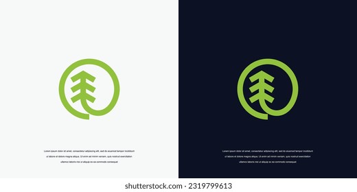 simple tree vector logo design