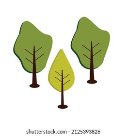 Simple tree vector suitable for flat design, Tree illustration