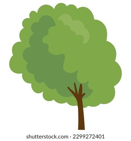 simple tree in vector.design element in flat style.object for landscape.tree trunk crown.tree icon.Forest,ecology,wood,garden.Green space.