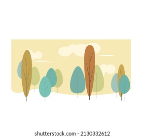 simple trees. A row of trees for the background. Forest