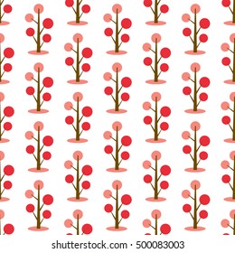 simple trees seamless pattern on white background. icon and symbol in Vector Illustration.