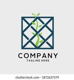 einfaches Logo-Design mit Pflanzen. Dieses Logo-Design ist für Firmenprojekte geeignet.