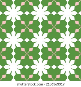Sencillo Trellis Retro Geométrico Monocromo Estilo Vector Tile Patrón Seamless Colores Elegantes Concepto Mínimo Fondo Verde Brillante