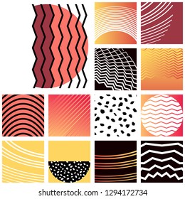 simple trend graphic geometry with gradients. Vector modern cover design