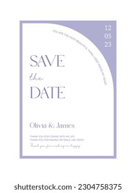 Tarjeta simple y de moda, invitación, gráfico de diseño de panel conjunto en marco. matrimonio, boda, plantilla de tarjeta de invitación para fiesta. 
