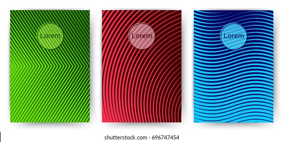 Simple trendy covers template. Set of minimal halftone gradients for presentation, magazines, flyers, annual reports and cards. Vector illustration