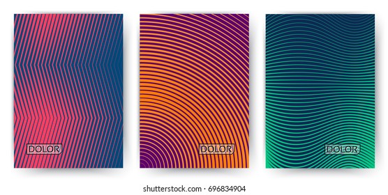 Simple trendy covers template. Set of minimal halftone gradients for presentation, magazines, flyers, annual reports and cards. Vector illustration
