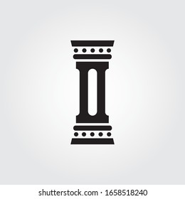 Simple trendy flat pillar icon isolated from a white background. Vector illustration 