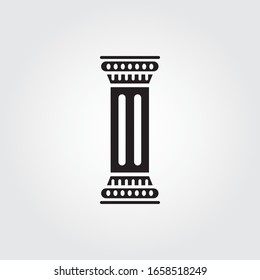Simple trendy flat pillar icon isolated from a white background. Vector illustration 