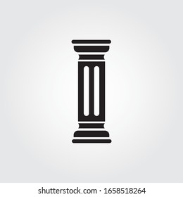 Diseño del icono del logotipo del pilar negro. ilustración vectorial