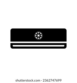Simple trendy flat style AC icon on white background.