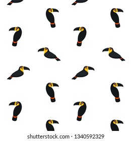 Simple trendy pattern with toucan. Cartoon vector illustration for prints, clothing, packaging and postcards. 