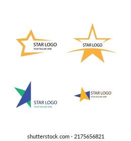 simple and trendy star logo illustration design