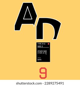 diseño de camisetas sencillo y moderno con tipografía audaz y objetos de diseño.