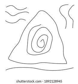 Simple triangle abstract illustration on white background
