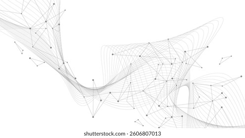Simple triangle figures and line on a white background.Graphic design element and geometry shape pattern.technology futuristic network background.	