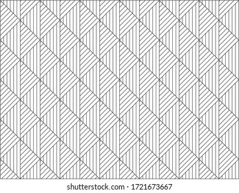 Simple Triangle Geometric Pattern in Black and White
