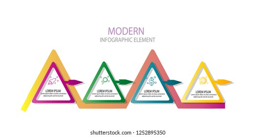 simple triangle infographic template element