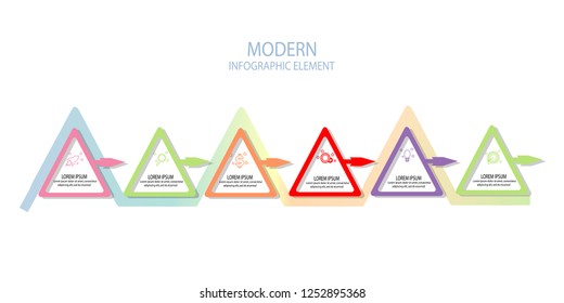 simple triangle infographic template element