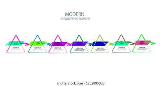 simple triangle infographic template element