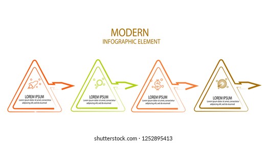 simple triangle infographic template element
