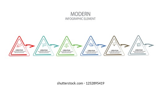 simple triangle infographic template element