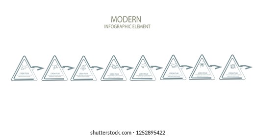 simple triangle infographic template element