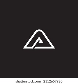 Simple triangle A letter logo design idea in clean vector style, combining geometric elegance and modern minimalism—perfect for architecture firms, tech brands, startups, and creative identities.