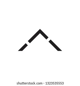 simple triangle line arrows logo vector