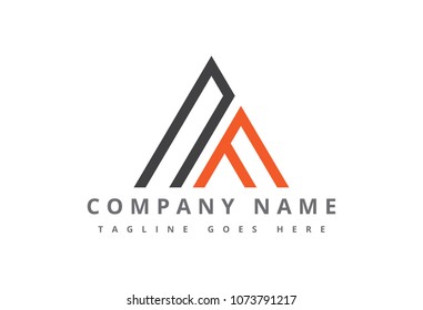 simple triangle line logo concept