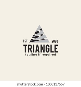 Simple triangle logo design icon template