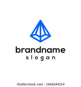 simple triangle logo design vector