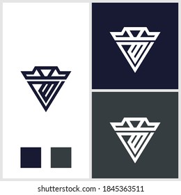 simple triangle logo icon design with simple style