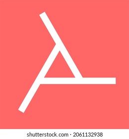 Logotipo simple del triángulo con letra A 