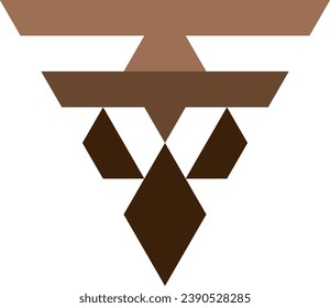 Simple Triangle Logo Outline Vector Design
