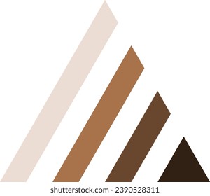 Simple Triangle Logo Outline Vector Design