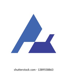 Simple triangle logo template vector icon design